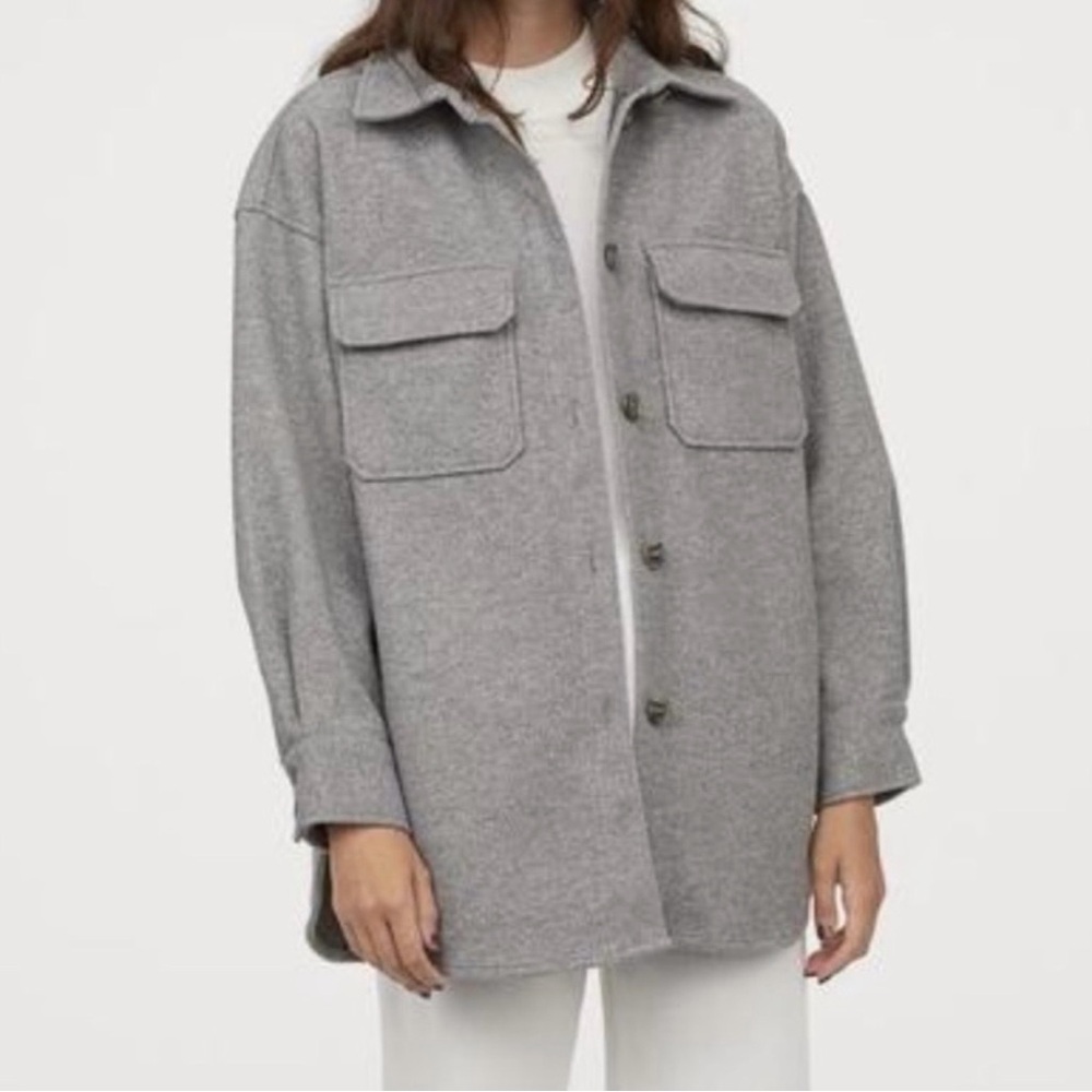 H&M Women's Gray Shacket